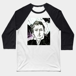 Heinrich Heine Black And White Portrait | Heinrich Heine Artwork 3 Baseball T-Shirt